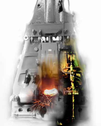 画像：板金構造物